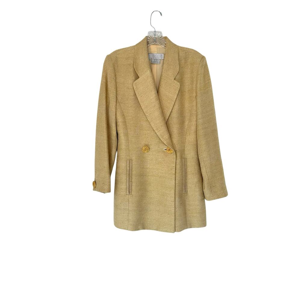 Worth‎ Gold Old Money Luxury Rich Girl Academia Preppy Dainty Silk Blazer Size 2